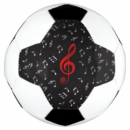 赤い音符 サッカーボール (正面)