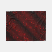 赤い音符 フリースブランケット (正面(横))