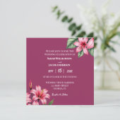 赤い頬のピンクの花 招待状 (スタンド正面)