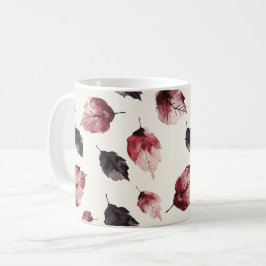 赤い頬紅の黒い葉 コーヒーマグカップ