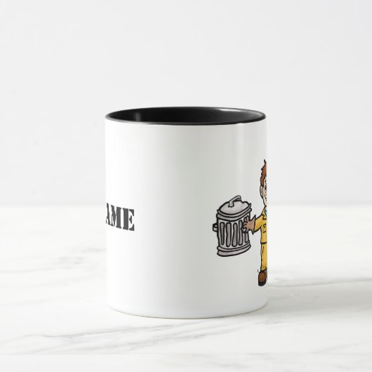 赤い頭のごみ男2缶マグカップを保持 マグカップ (中央)