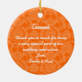 赤い頭のバーデスメイドギフトあなたが色を選択 セラミックオーナメント (裏面)