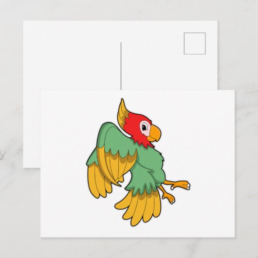 赤い頭のパラオ ポストカード (正面/裏面)