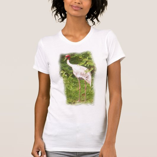 赤い頭の鳥シャツ Tシャツ (正面)