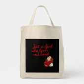 赤い頭を愛しているだけの女の子 トートバッグ (裏面)