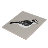 赤い頭を持つ雄のダウンしたキツネザル タイル (側面)