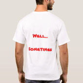 赤い頭部はよりよいです Tシャツ (裏面)