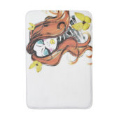 赤い頭部及び蝶バス・マット バスマット (正面縦)