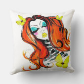 赤い頭部愛蝶 クッション (裏面)