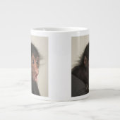 赤い顔のスパイダーモンキーアテルパンスカス) ジャンボコーヒーマグカップ (正面)