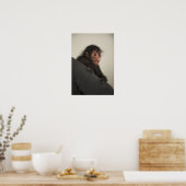 赤い顔のスパイダーモンキーアテルパンスカス) ポスター (キッチン)