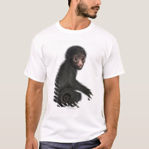 赤い顔をしたクモザル- Atelesのpaniscus (3 Tシャツ