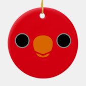 赤い顔 セラミックオーナメント (裏面)