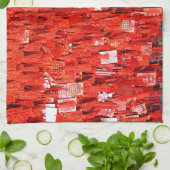 赤い願い キッチンタオル (折り畳み)