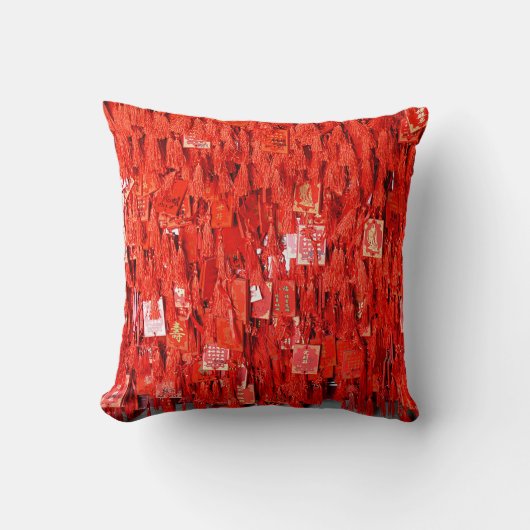 赤い願い クッション (正面)