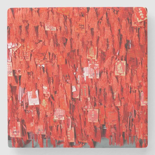 赤い願い ストーンコースター (正面)