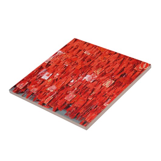 赤い願い タイル (側面)