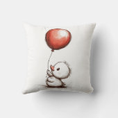 赤い風船で可愛らしいフワフワのアヒル クッション (裏面)