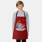 赤い風船のクリスマスゾウ エプロン (着用した状態)
