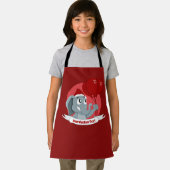 赤い風船のクリスマスゾウ エプロン (インサイチュ)