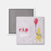 赤い風船の女の子のR.I.P.ステンシル マグネット (正面/裏面)