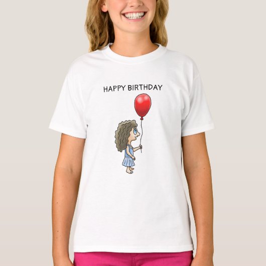 赤い風船の少女 Tシャツ (正面)