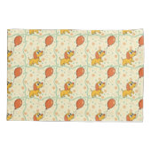 赤い風船の犬の模様 枕カバー (裏面)