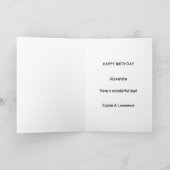 赤い風船を持った女の子の誕生日カード カード (内部)