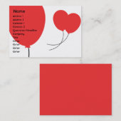 赤い風船-丸太 名刺 (正面/裏面)