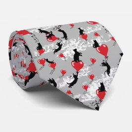 赤い飛んでいる風船 ネクタイ