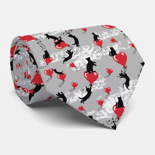 赤い飛んでいる風船 ネクタイ (ロール)