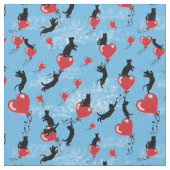 赤い飛んでいる風船 ファブリック (クローズアップ)