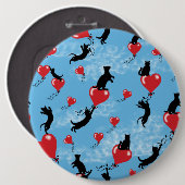 赤い飛んでいる風船 缶バッジ (正面&裏面)