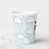 赤い飛行機の赤ちゃんシャワー 紙コップ (右)