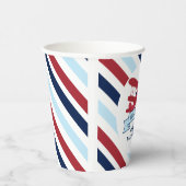 赤い飛行機の赤ちゃんシャワー 紙コップ (右)