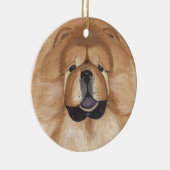 赤い食事の円形のオーナメント セラミックオーナメント (右)