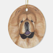 赤い食事の円形のオーナメント セラミックオーナメント (左)