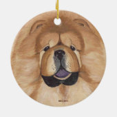 赤い食事の円形のオーナメント セラミックオーナメント (裏面)