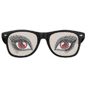 赤い飢えた吸血鬼の目のハローウィンパーティの衣装 レトロサングラス (正面)