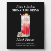 赤い飲料・このシグネチャードリンクをパーソナライズ フォトプラーク (正面)
