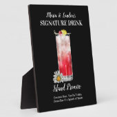 赤い飲料・このシグネチャードリンクをパーソナライズ フォトプラーク (側面)