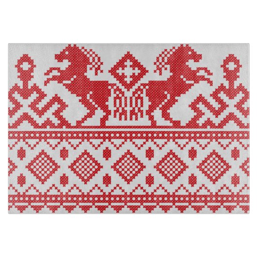 赤い飼育馬 カッティングボード (正面)