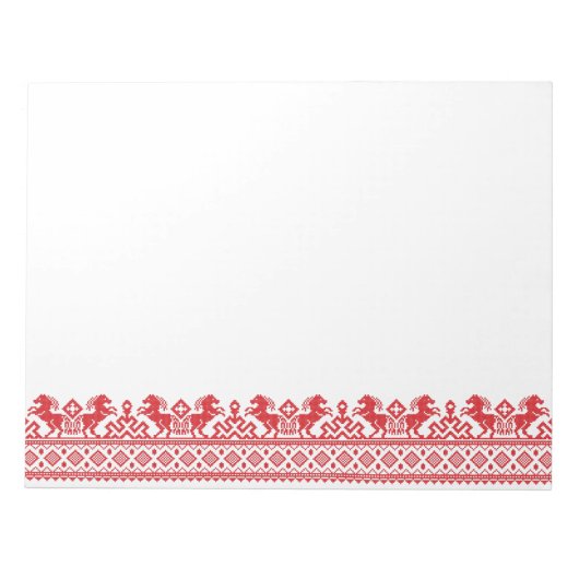 赤い飼育馬 ノートパッド (正面)