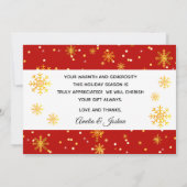 赤い飾りの写真 ホリデー | 結婚式のお礼 サンキューカード (裏面)