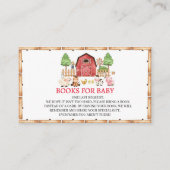 赤い養殖動物の赤ちゃんシャワー エンクロージャーカード (正面)