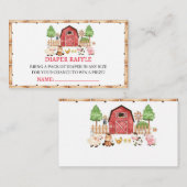 赤い養殖動物の赤ちゃんシャワー エンクロージャーカード (正面/裏面)