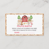 赤い養殖動物の赤ちゃんシャワー エンクロージャーカード (正面)