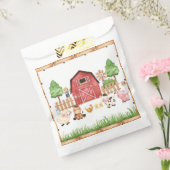 赤い養殖動物の赤ちゃんシャワー フェイバーバッグ (封をした状態)