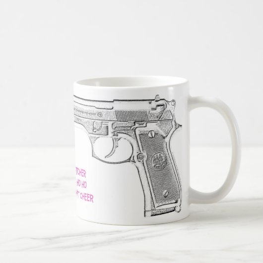 赤い首のクリスマスを持って下さい コーヒーマグカップ (右)
