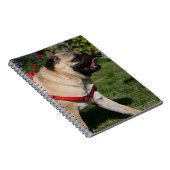 赤い馬具を身に着けているパグ ノートブック (右側)